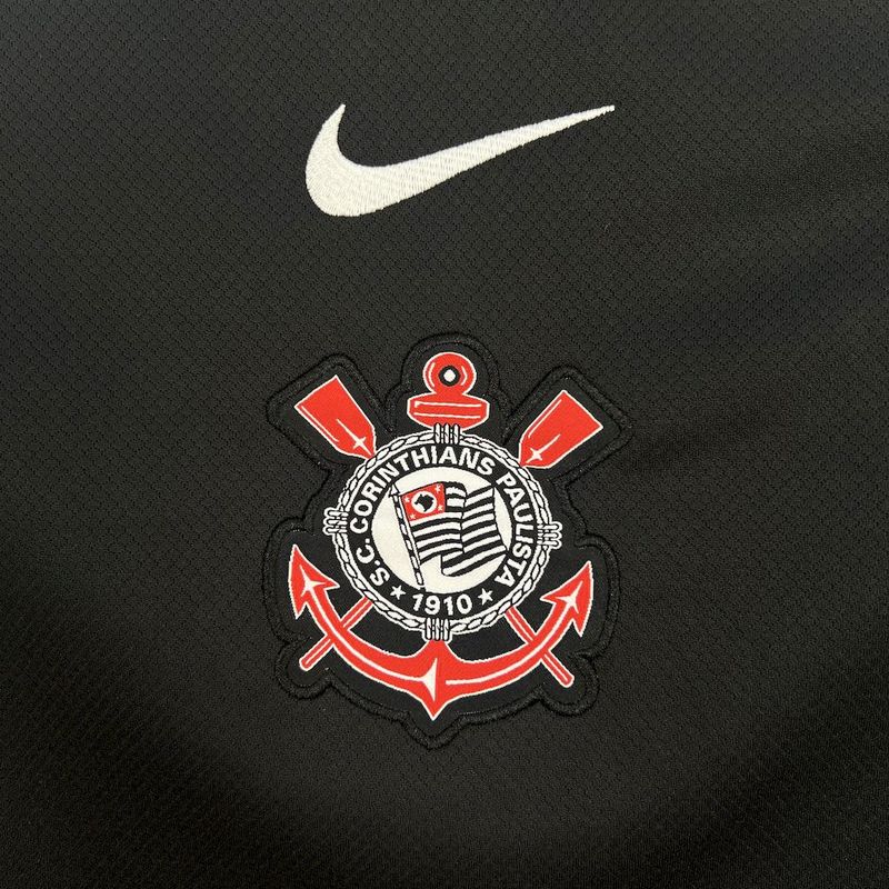 Camisa Nike Corinthians  II 2025  - Preta e Branca - Masculina