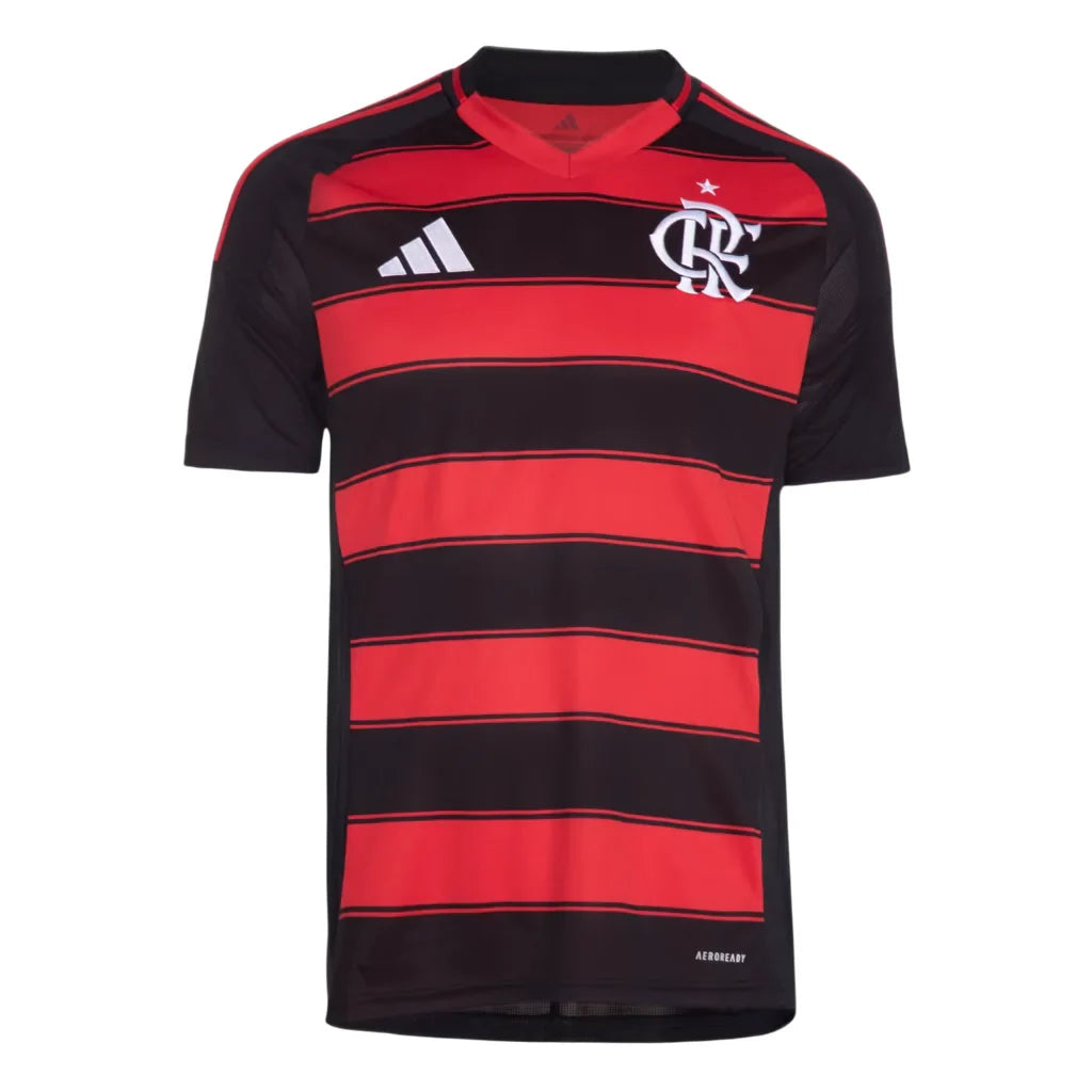 Camisa Flamengo I 2025 Adidas - Vermelho+Preto - (Masculina )