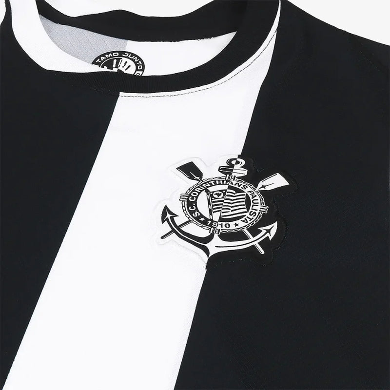 Camisa Corinthians  24/25  Feminina - Branco+Preto