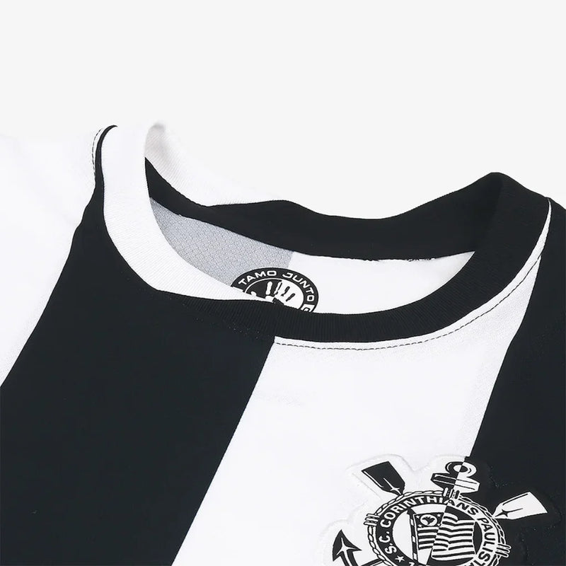 Camisa Corinthians  24/25  Feminina - Branco+Preto