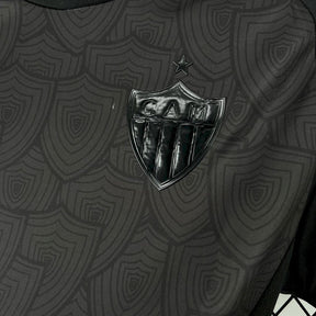 Camisa Atlético Mineiro All Black 25/26 - Torcedor Masculina Preta Refletiva