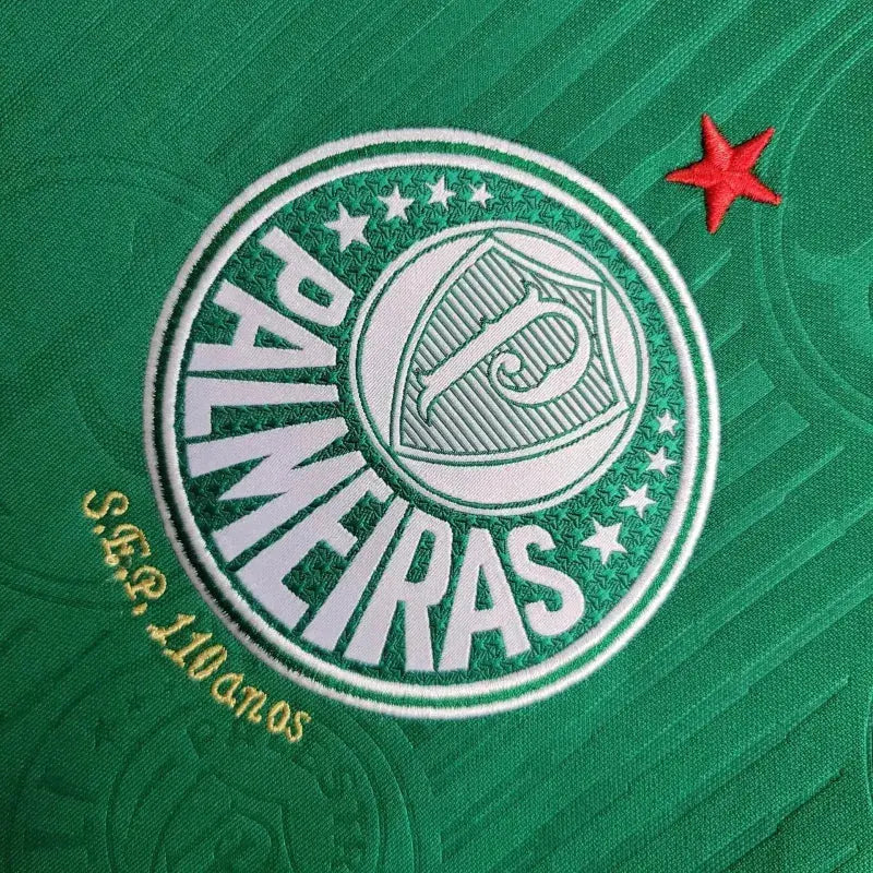 Camisa Palmeiras Home 24/25 - Torcedor Masculina Verde + Patch Brasileirão e Avanti + Patrocínios