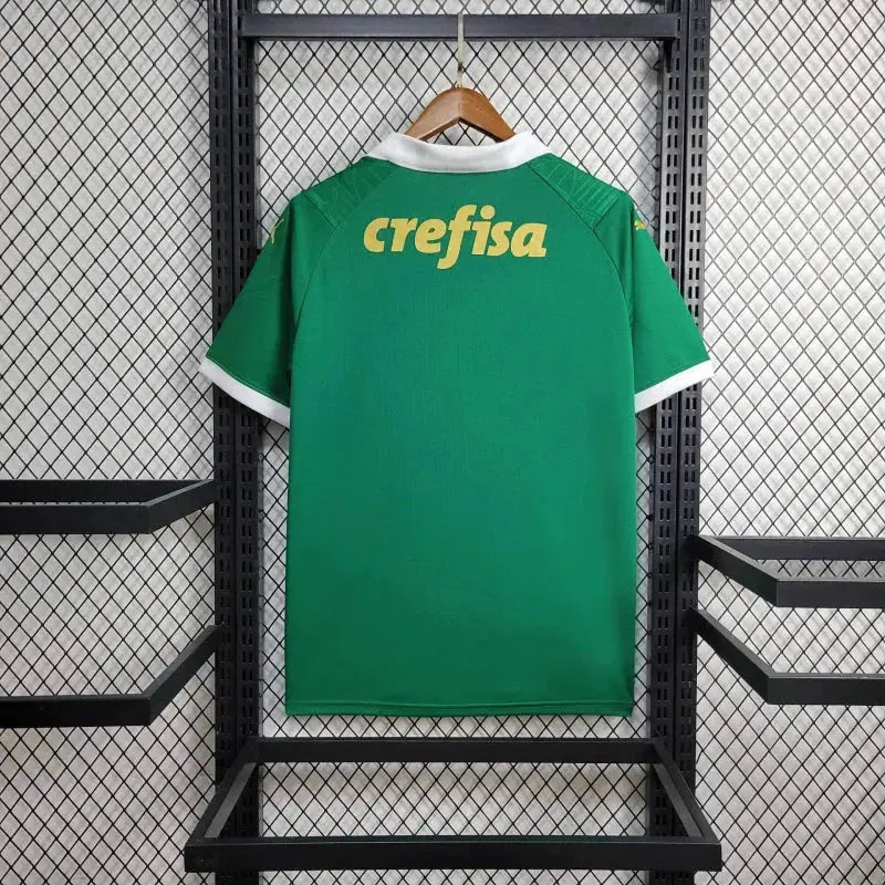 Camisa Palmeiras Home 24/25 - Torcedor Masculina Verde + Patch Brasileirão e Avanti + Patrocínios