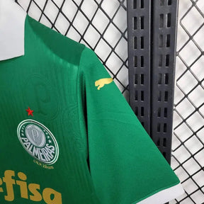 Camisa Palmeiras Home 24/25 - Torcedor Masculina Verde + Patch Brasileirão e Avanti + Patrocínios