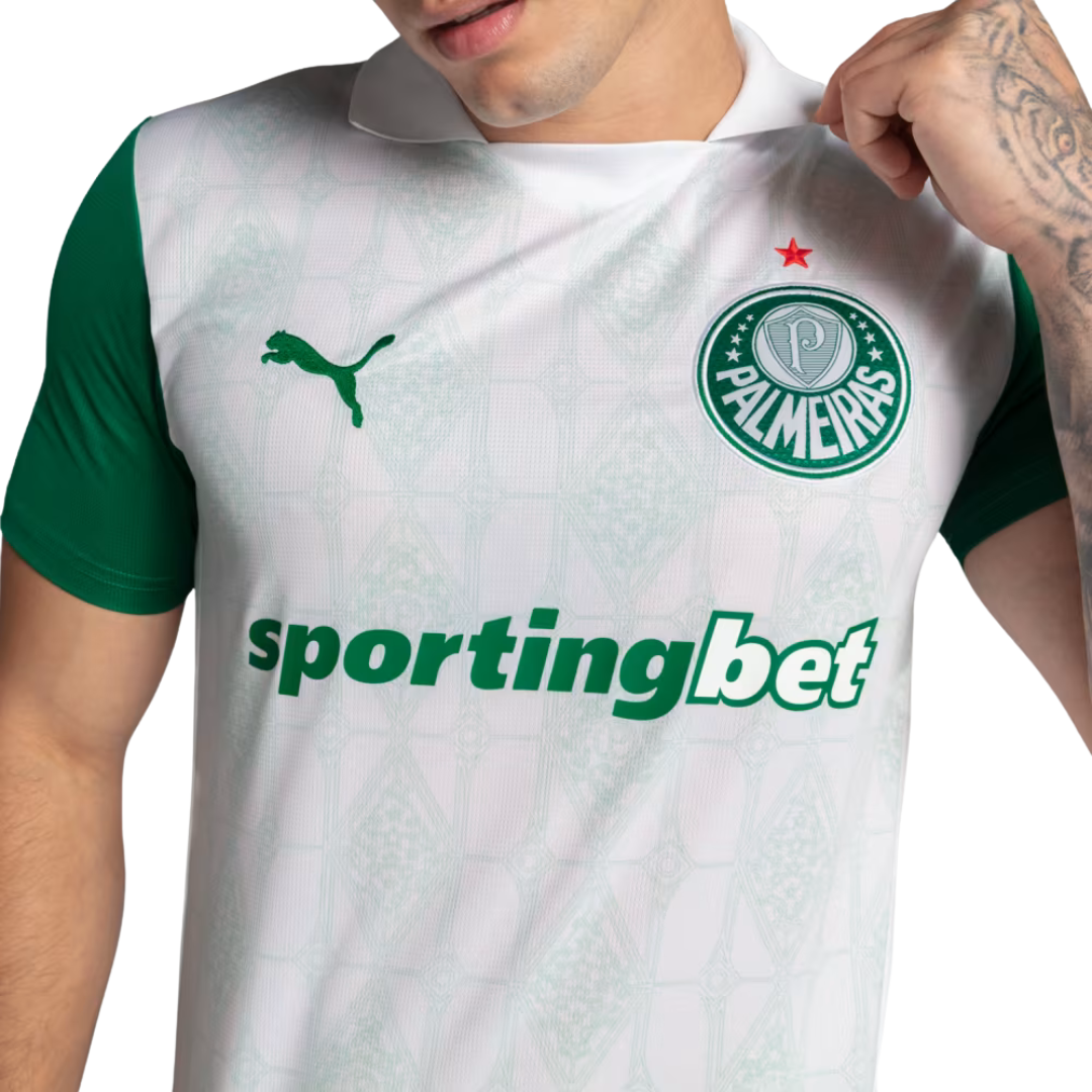 Camisa Palmeiras Masculina  25/26 Away branco