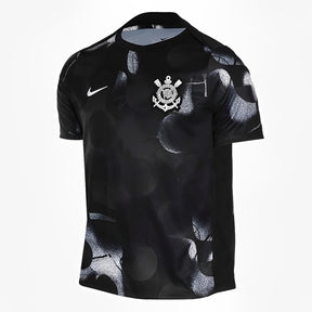 Camisa Corinthians Pré Jogo 25/26 Nike Masculina - Preto+Branco