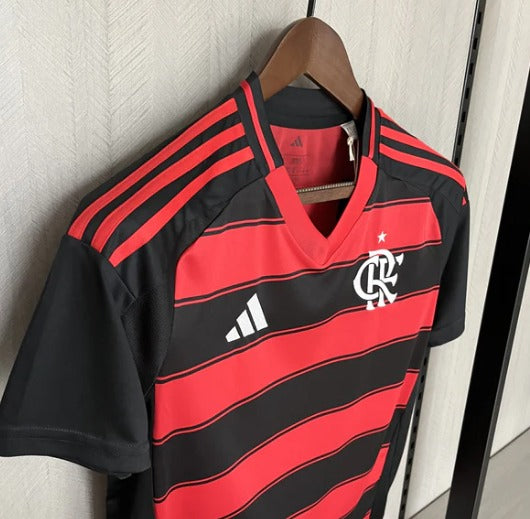 Camisa Flamengo I 2025 Adidas - Vermelho+Preto - (Feminina)