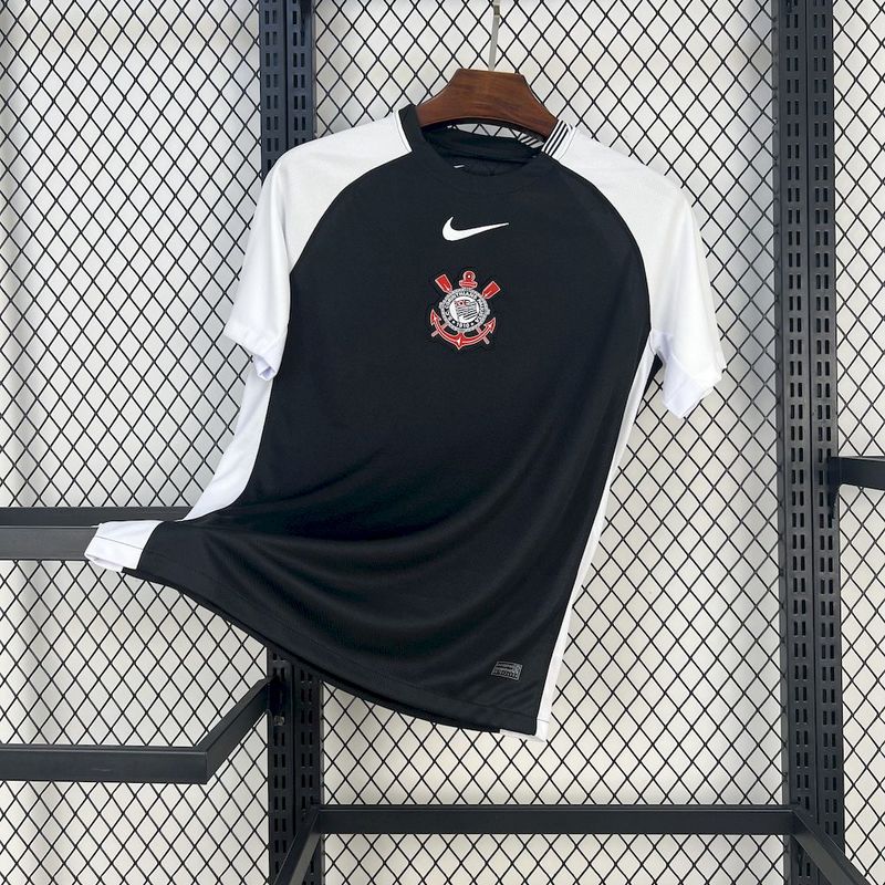 Camisa Nike Corinthians  II 2025  - Preta e Branca - Masculina