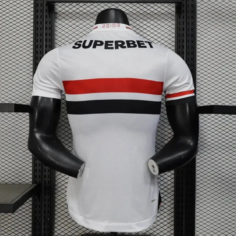 Camisa São Paulo Home 25/26 - Jogador Masculina Branca