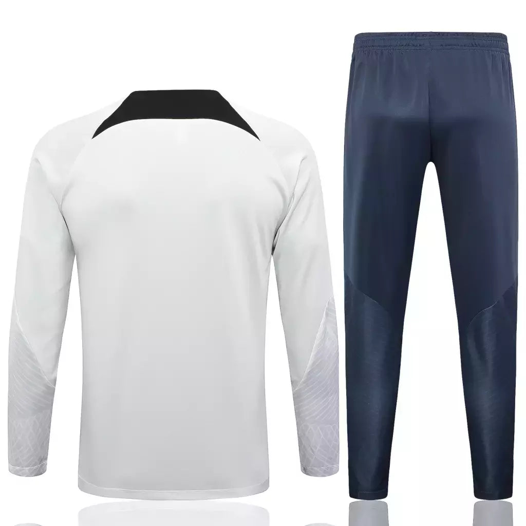 Conjunto Timão Zíper Curto 2024/25 - Branco e Azul