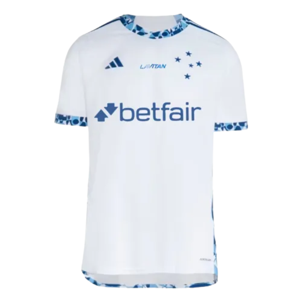 Camisa Masculina Cruzeiro Cabuloso Branca Gabigol Todos Patrocínios 2025